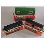 Three Electric Lionel Train Cars including Lionel Model 6-19401 Great Northern Gondola with Coal and More
