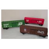Electric Lionel Train Cars including Model 6-9755 Union Pacific Box Car