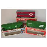 Electric Lionel Train Car Grouping including Model 6-9608 Rolling Stock Burlington Northern Hi-Cube Car