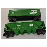Electric Lionel Train Car Grouping including Model 6-9608 Rolling Stock Burlington Northern Hi-Cube Car