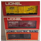 Electric Lionel Train Grouping including Model 6-9717 Union Pacific Box Car