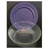 Vintage Pyrex Snowflake Covered Casserole, Pyrex Mixing Bowl, 2-Quart Pampered Chef Batter Bowl and More