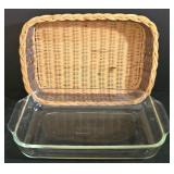 Vintage Pyrex Snowflake Covered Casserole, Pyrex Mixing Bowl, 2-Quart Pampered Chef Batter Bowl and More