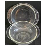 Vintage Pyrex Snowflake Covered Casserole, Pyrex Mixing Bowl, 2-Quart Pampered Chef Batter Bowl and More