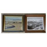 Wood Framed Train Print Collection + Great Northern Railway Map
