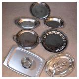 Large Selection of Stainless & Silver Plate Platters