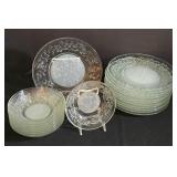 Patterned Crystal Plate & Bowl Set