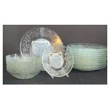 Patterned Crystal Plate & Bowl Set