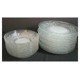 Patterned Crystal Plate & Bowl Set