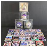 Minnesota Vikings & Twins Ornament Selection Plus Numerous Baseball Trading Cards