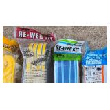 Six Webbed Folding Lawn Chairs + Extra Webbing Packages