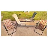Chaise Lounge Chair, Webbed Lawn Chair & Chair Cushion Collection