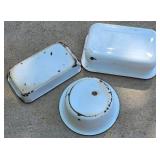 Vintage Enamel Ware Plus 7-Up Crate