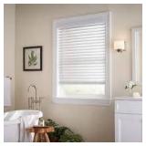 Lot of Home Decorators Collection White Cordless Faux Wood Blinds for Windows with 2 in. Slats - 48.5 in. W x 64 in. L (Actual Size 48 in. W x 64 in. L)  Customer Returns See Pictures