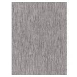 CAMILSON Sunshine Solid Silver 8 ft. x 10 ft. Indoor Outdoor Area Rug  Customer Returns See Pictures