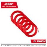 Lot of Milwaukee 0.095 in. x 20 ft. Pre-Cut Trimmer Line (5-Pack)   Customer Returns See Pictures