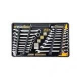 GEARWRENCH SAE/MM 90-Tooth Pro Combination Ratcheting Wrench Tool Set with Tray (18-Piece) Customer Returns See Pictures