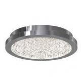 Artika Glam 13.5 in. 1-Light Modern Chrome Integrated LED Flush Mount Ceiling Light Fixture for Kitchen or Bedroom Customer Returns See Pictures