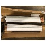 Lot of Home Decorators Collection White Cordless Faux Wood Blinds for Windows with 2 in. Slats - 48.5 in. W x 64 in. L (Actual Size 48 in. W x 64 in. L)  Customer Returns See Pictures