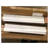 Lot of Home Decorators Collection White Cordless Faux Wood Blinds for Windows with 2 in. Slats - 48.5 in. W x 64 in. L (Actual Size 48 in. W x 64 in. L)  Customer Returns See Pictures