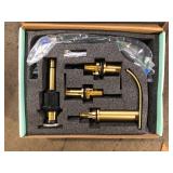 androme 8 in. Widespread Double Handle Bathroom Faucet with Metal Drain in Gold  Customer Returns See Pictures