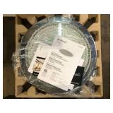 Artika Glam 13.5 in. 1-Light Modern Chrome Integrated LED Flush Mount Ceiling Light Fixture for Kitchen or Bedroom Customer Returns See Pictures