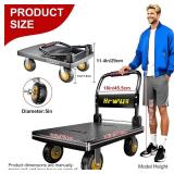 Hrwug Platform Truck/Foldable Push Cart Dolly