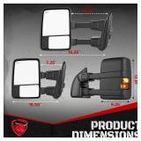 AutoBull Smoked Power Heated Tow Mirrors