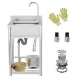 Optmspic Stainless Steel Single Bowl Kitchen Sink