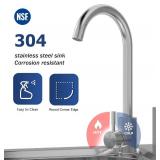 Optmspic Stainless Steel Single Bowl Kitchen Sink