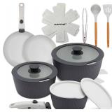NutriChef 18-Piece Ceramic Cookware Set
