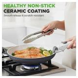 NutriChef 18-Piece Ceramic Cookware Set