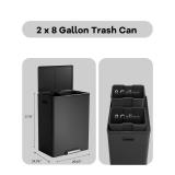 Garvee Dual Trash Can for Recycling and Trash