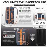 Fanwoli Vacuum Rolling Travel Backpack/Carry-On Luggage