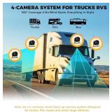 Losuudy 4-Channel Backup Camera Dash Cam System for Larger Vehicles