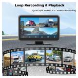 Losuudy 4-Channel Backup Camera Dash Cam System for Larger Vehicles