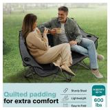 SereneLife 2 Person Camping Loveseat Chair