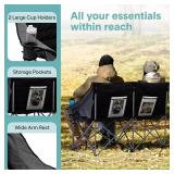 SereneLife 2 Person Camping Loveseat Chair