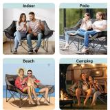 SereneLife 2 Person Camping Loveseat Chair