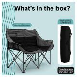 SereneLife 2 Person Camping Loveseat Chair