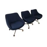 3 Rolling Swivel Chairs