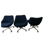 3 Rolling Swivel Chairs
