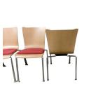 5 Kruger Red Chairs Stackable