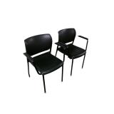 2 SitOnIt Black Stacking Chairs