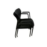 2 SitOnIt Black Stacking Chairs