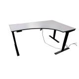 Power Sit Stand Adjustable Desk Left Return