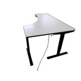 Power Sit Stand Adjustable Desk Left Return