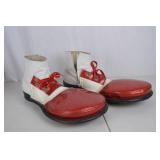 Red and White Clown Shoes, Size 8.5