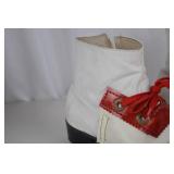 Red and White Clown Shoes, Size 8.5