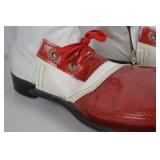 Red and White Clown Shoes, Size 8.5
